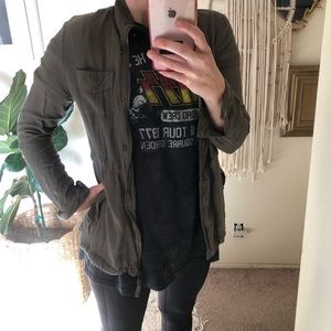 Full tilt lightweight army green military jacket